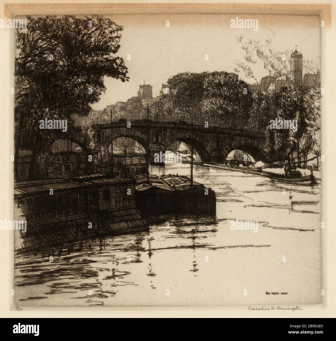 Pont Marie Paris (siehe Liste) - Ansichten von Paris (Dummy-Titel) Stockfoto