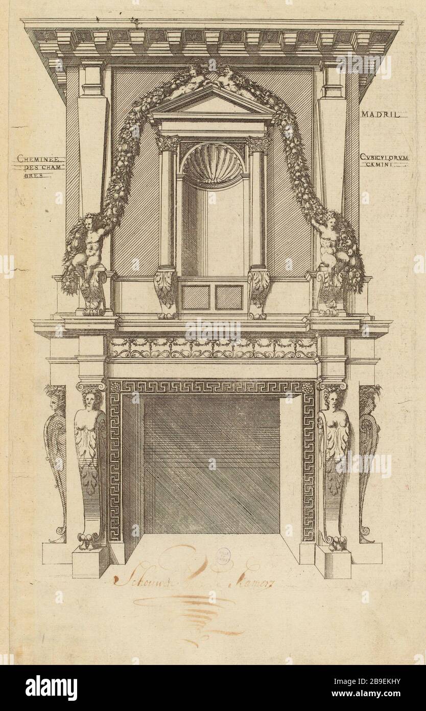 Madril. . Kamin / Cham / BRE Nº9 Château de Boulogne (wie aufgeführt) - Sammlung der besten Gebäude Frankreichs: schloss madrid in Boulogne (der erste Band) (insgesamt) Stockfoto
