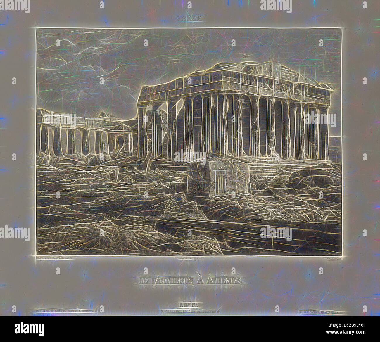 Grèce. Le Parthenon à Athèns, Nöel-Marie-Paymal Lerebours (französisch, zwischen 1.537 und 1.980), Paris, Frankreich, 1.444, Aquatint, 15.1 x 20.3 cm (5 15.16 x 8 Zoll, von Gibon neu vorstellbar, Design von warmem, fröhlichem Leuchten von Helligkeit und Lichtstrahlen. Klassische Kunst mit moderner Note neu erfunden. Fotografie, inspiriert vom Futurismus, die dynamische Energie moderner Technologie, Bewegung, Geschwindigkeit und Kultur revolutionieren. Stockfoto