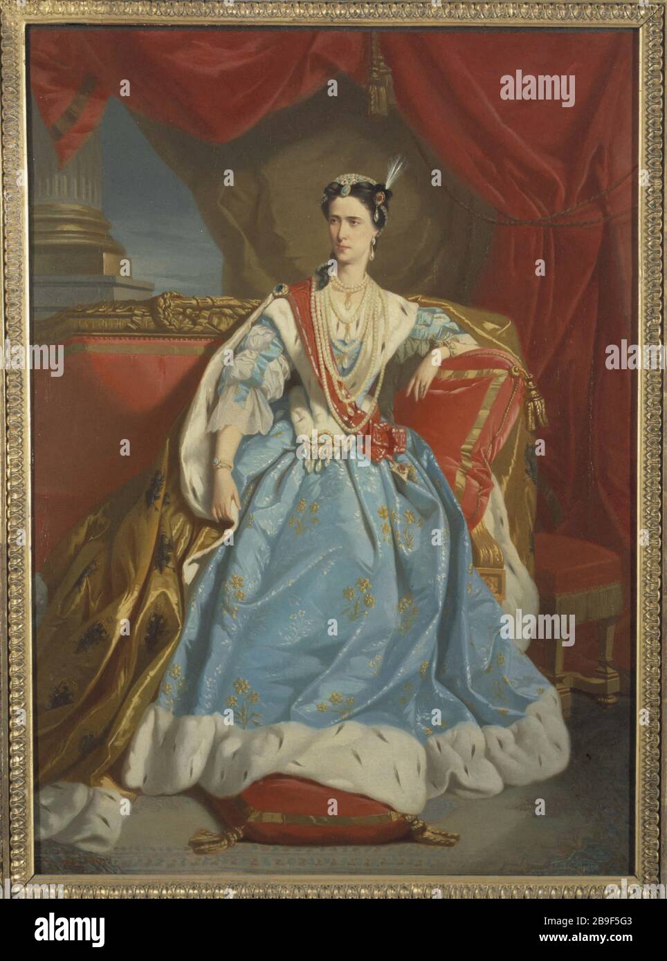 EDMOND LOVE GEFFROY - PORTRÄT VON ELISA RACHEL - die Zarin Edmond-Aimé Geffroy (1804-1895). Elisabeth Rachel (1821-1858), tragédienne française, dans le rôle de Catherine dans 'La Czarine' d'Eugène Scribe. Paris, musée Carnavalet. Stockfoto