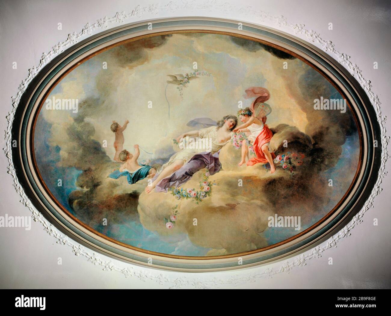 Der Triumph der Flora attribué à Louis Lagrenée l'Aîné (1725-1805). "Le Triomphe de Flore". Huile sur toile. Paris, musée Carnavalet. Stockfoto
