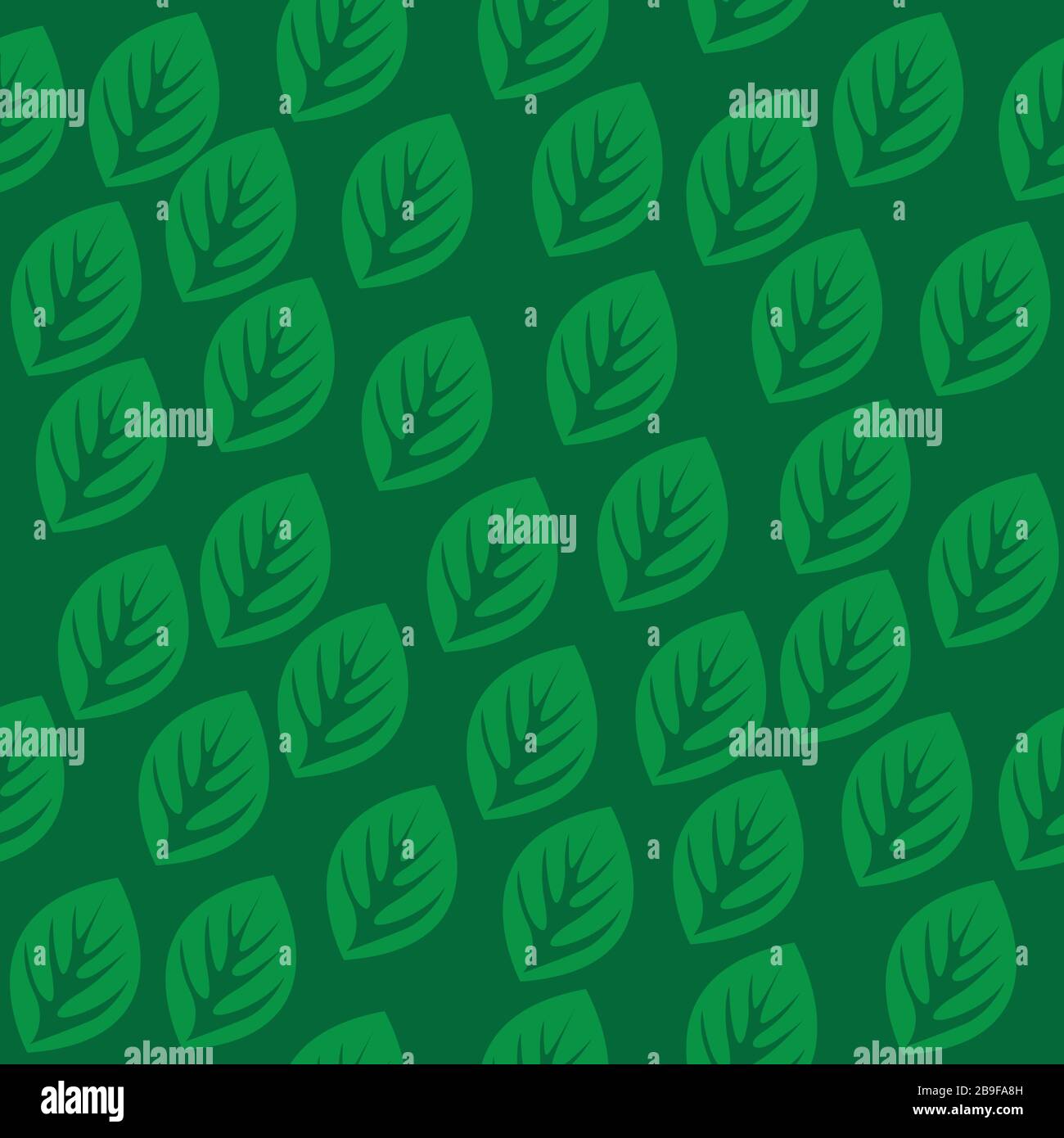 Nahtlose Muster mit grünen Blättern Stock Vektor
