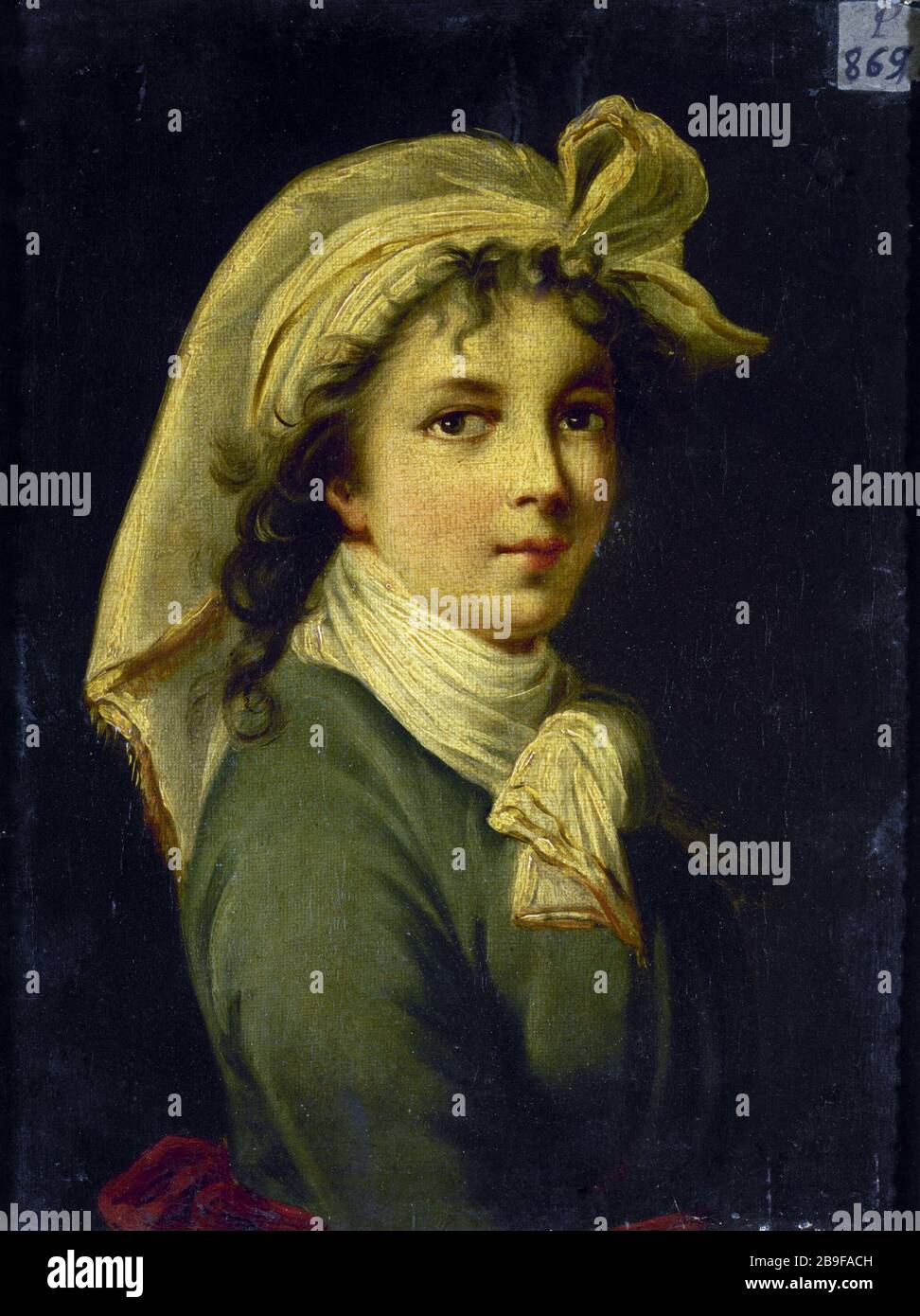 Selbstporträt D'après Elisabeth Vigée Le Brun (1755-1842). "Autoportrait". Huile sur toile. Paris, musée Carnavalet. Stockfoto