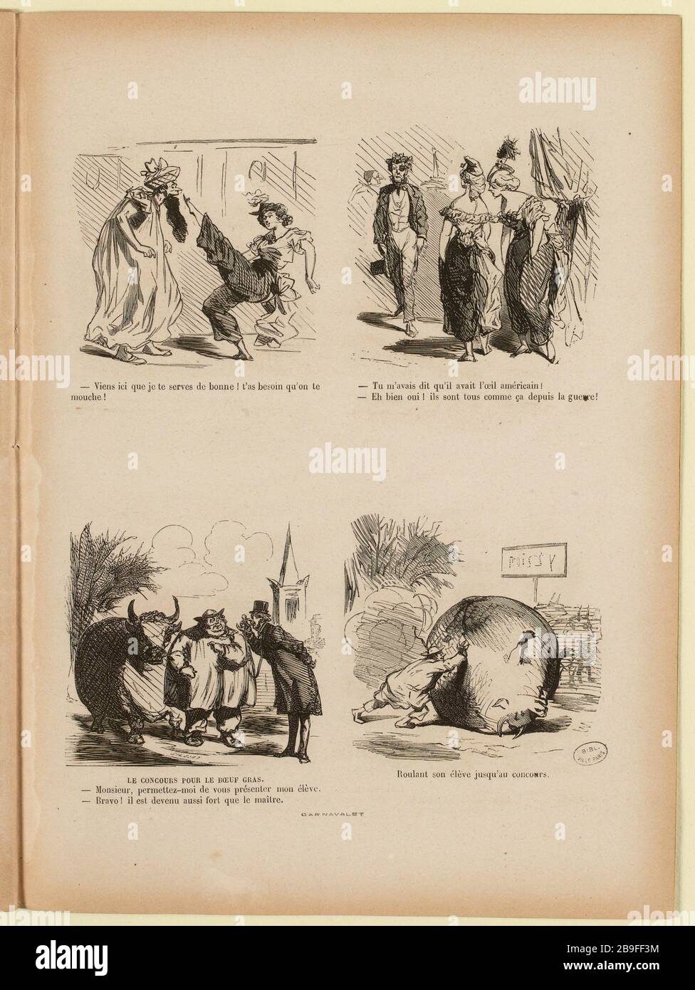 - kommt hierher, dass ich [sic] gut [...] vorbehält. / - Du hast mir gesagt, er habe das Auge [...]. / der Wettbewerb um den FAT-Ochsen. [...]. . / Rolling up his Student Contest (registrierter Titel) fatty Days (als Ganzes) Stockfoto