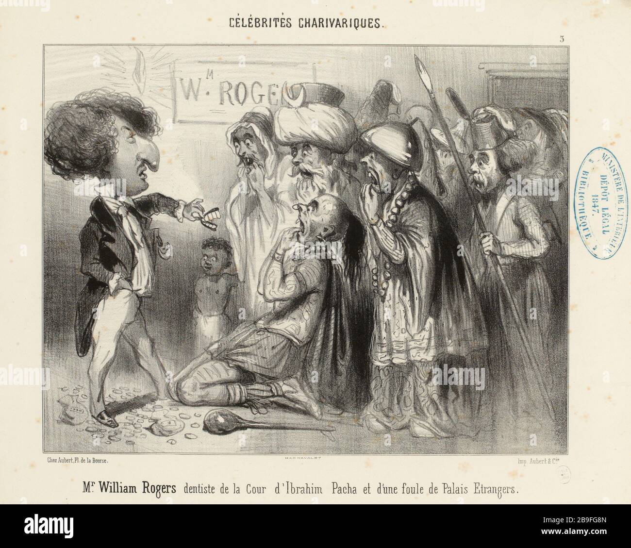 M (r) William Rogers Zahnarztgericht [...]. / 3 (eingetragener Titel). Prominente Charivariques (unter allen) Stockfoto