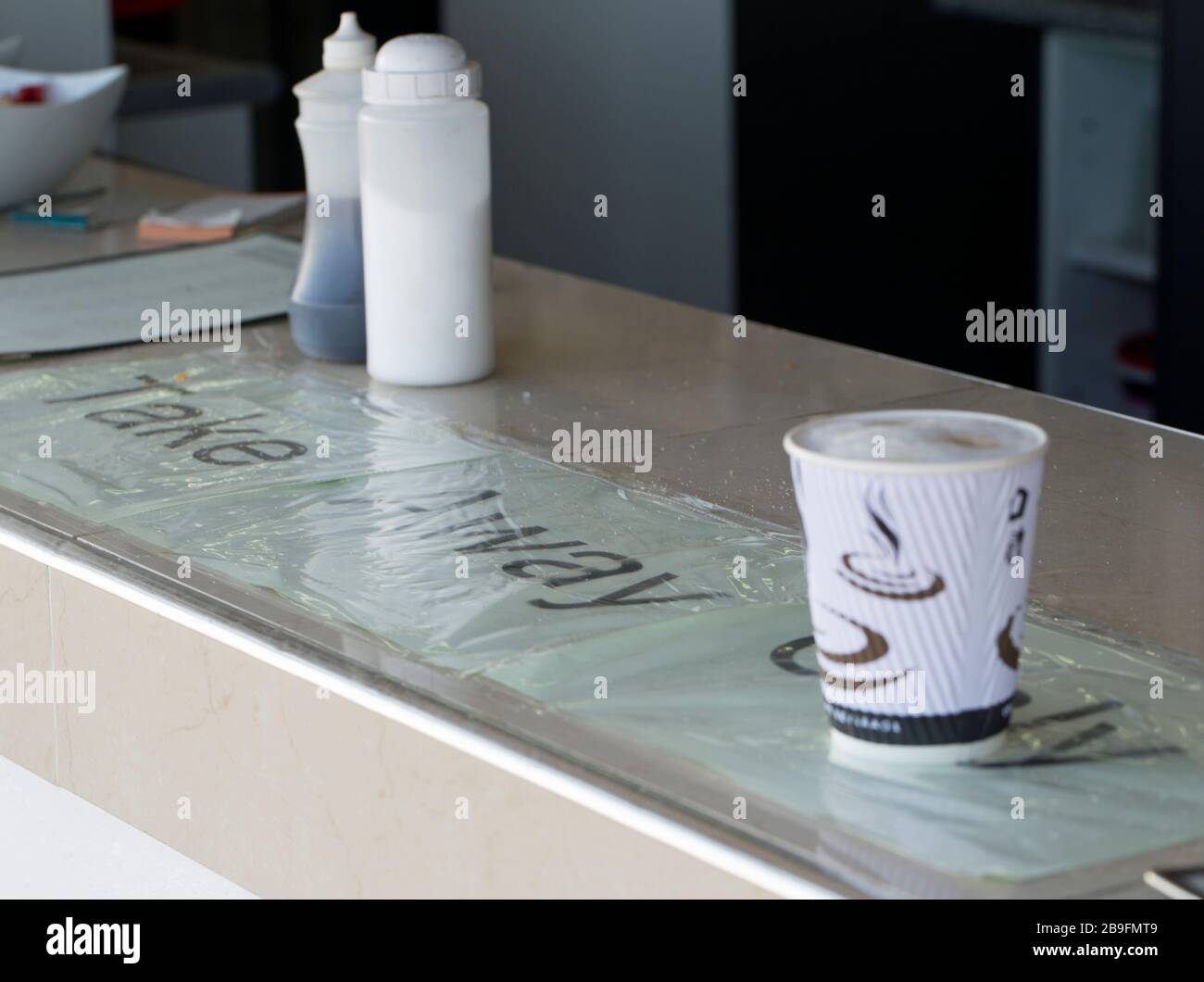 Clacton on Sea, Essex, England, 21. März 2020, Takeaway Service nur aufgrund von behördlichen Einschränkungen aufgrund der Coronavirus Pandemie Stockfoto