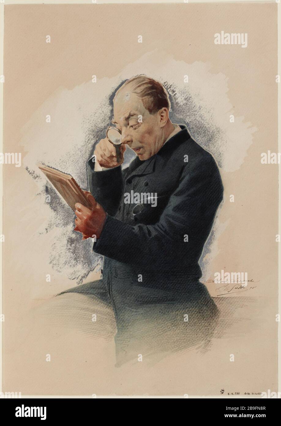 Porträt des Schauspielers Lassouche (Louis-Ange Baron Bouquin the Strain Told, 1828-1915), im Jahr 1895 Stockfoto