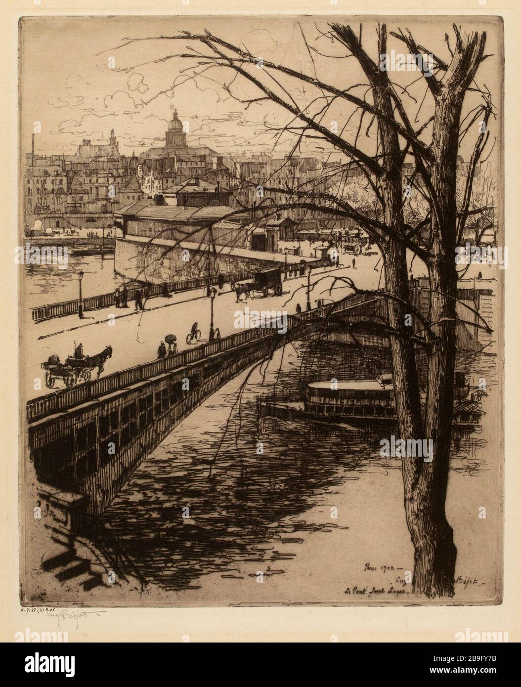 Die Pont Saint-Louis - (IFF 245) (Titel inbegriffen) Stockfoto