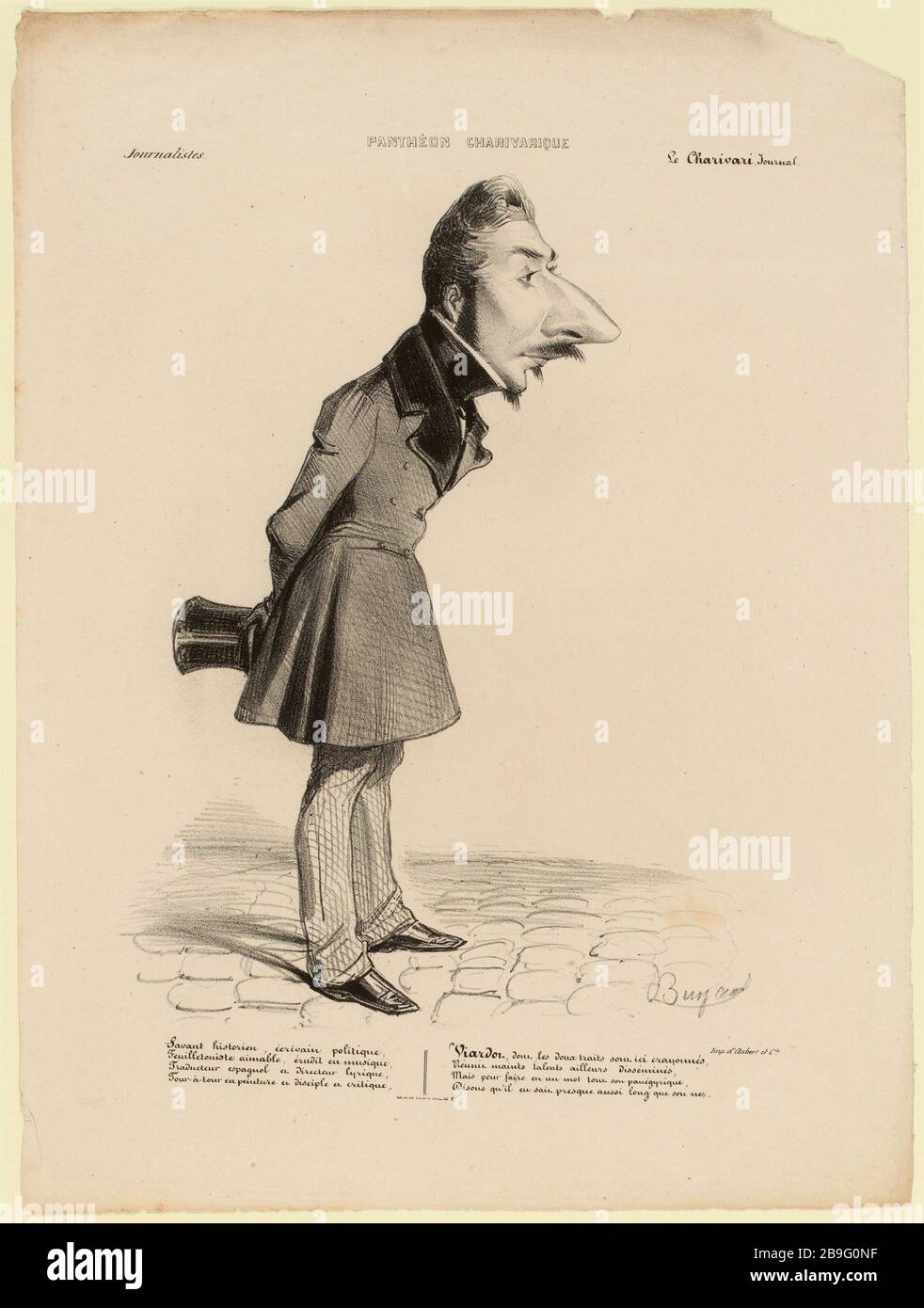 Gelehrter Historiker, politischer Schriftsteller, liebenswürdig serieller Schriftsteller, Musikwissenschaftler, spanischer und Opernregisseur ... (Wie registriert (Brief)) nº Louis Viardot (1800-1883) (Dummy-Titel) PANTHEON CHARIVARIQUE,  11 (Titel von. "Zusammen) Stockfoto