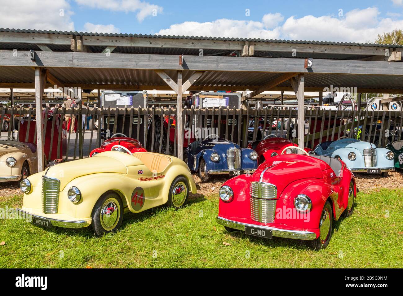 Austin J40 Pedalwagen, Settrington Cup, Goodwood Revival 2018, West Sussex UK Stockfoto