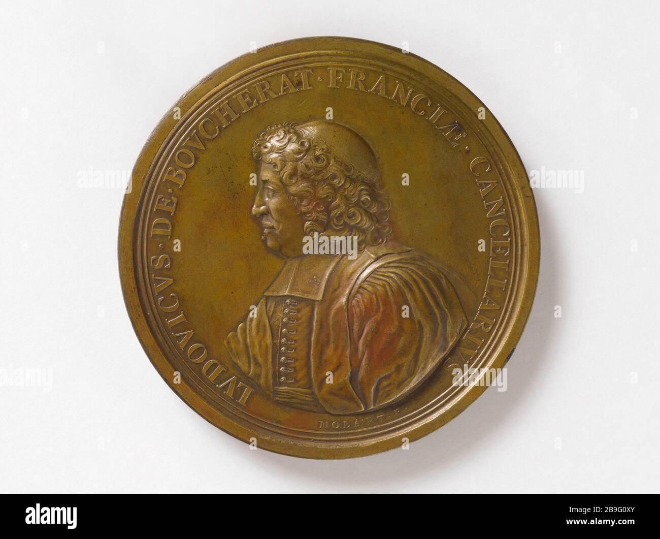 Boucherat Louis (1616-1699), Kanzler von Frankreich (1685-1699), 1685 Michel Molard (mort en 1714). Louis Boucherat (1616-1699), Chancelier de France (1685-1699), 1685. Bronze. Paris, Musée Carnavalet. Stockfoto