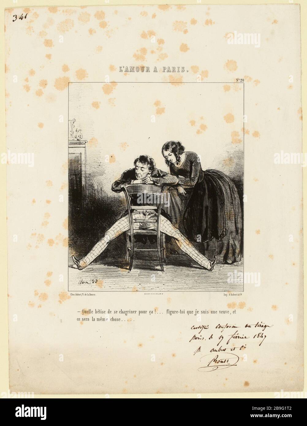 Welch Unsinn, um das zu trauern ... Stellen Sie sich vor, ich bin eine Witwe, und es wird das gleiche sein (Eingetragener Titel)! LIEBE IN PARIS (insgesamt) Stockfoto