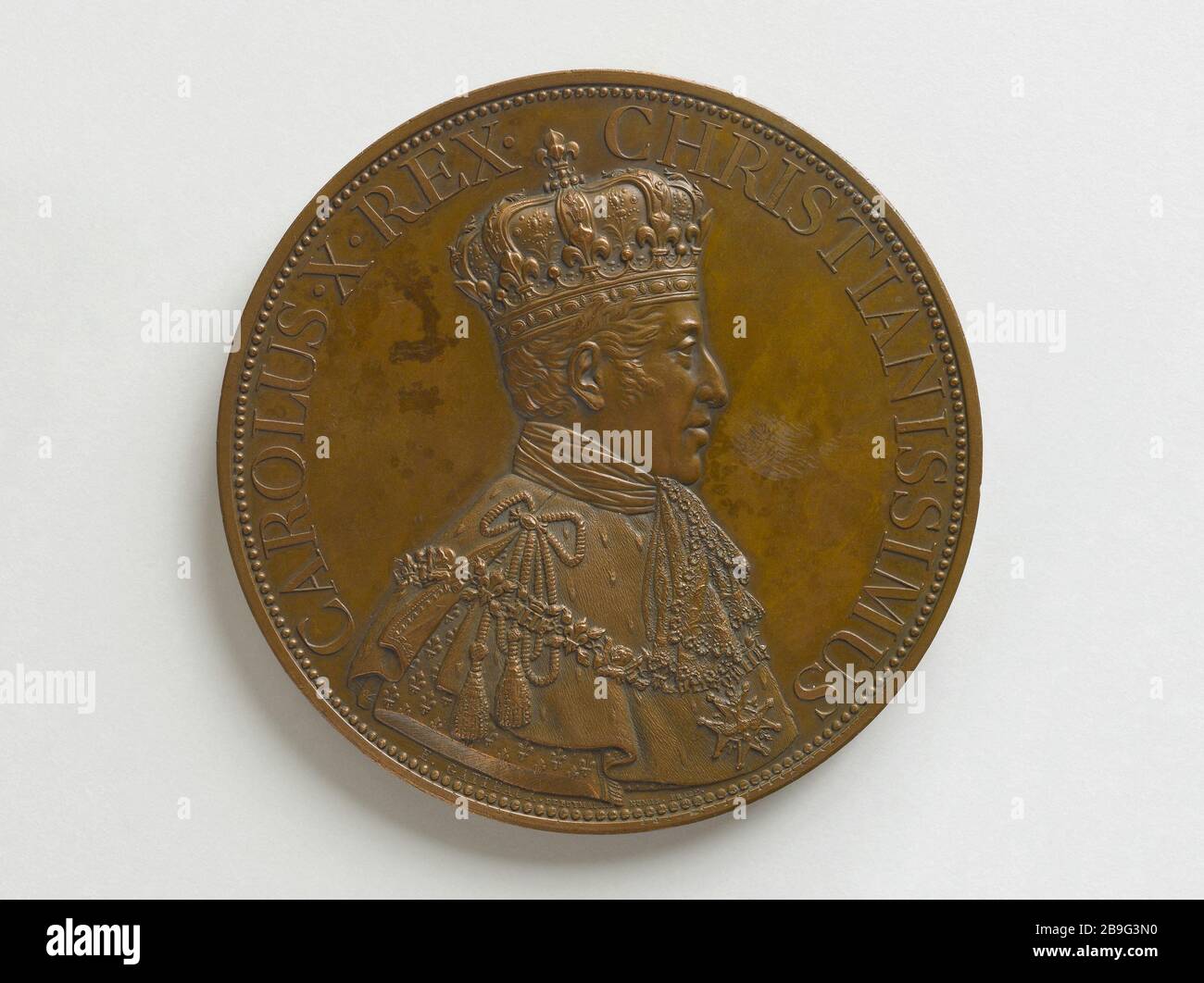 Krönung von Karl X. in Rheims, 29. Mai, im Jahre 188, im Jahre 188, S. Jacques-Edouard Gatteaux (1788-1881). 'Acre de Charles X à Reims, 29 Mai 188'. Bronze, 182. Paris, musée Carnavalet. Stockfoto