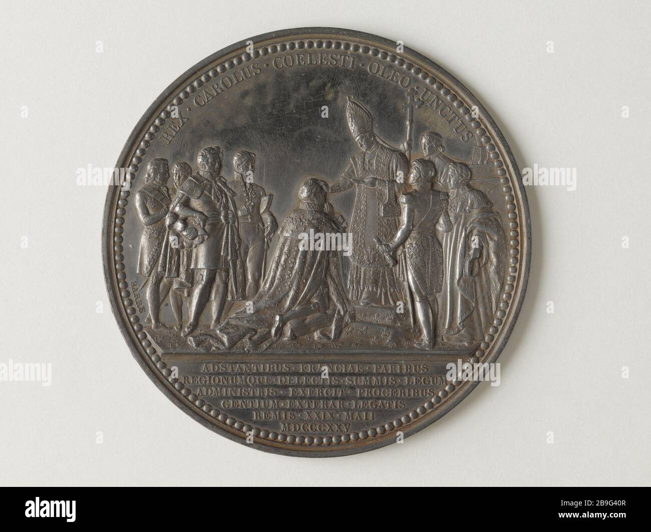 Krönung von Karl X. in Rheims, 29. Mai, im Jahre 188, im Jahre 188, S. Jacques-Edouard Gatteaux (1788-1881). 'Acre de Charles X à Reims, 29 Mai 188'. Etain, Im Jahre 1825. Paris, musée Carnavalet. Stockfoto