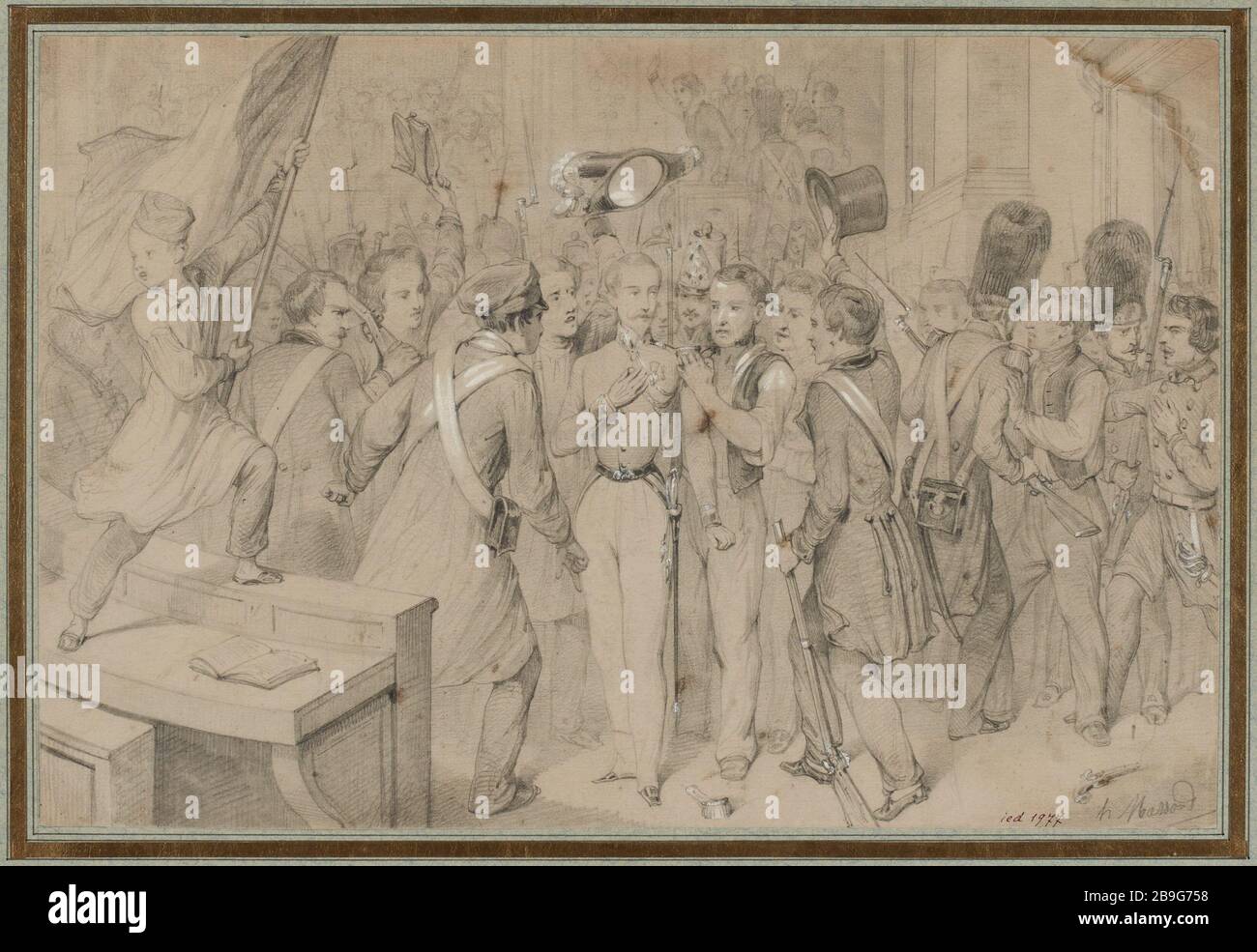 Prinz Louis Napoleon 1848 im Palais Bourbon Stockfoto