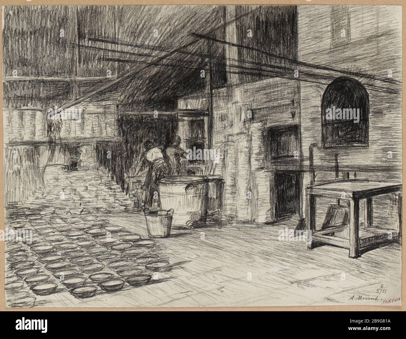 Gefängnis Saint-Lazare: Küchen Stockfoto