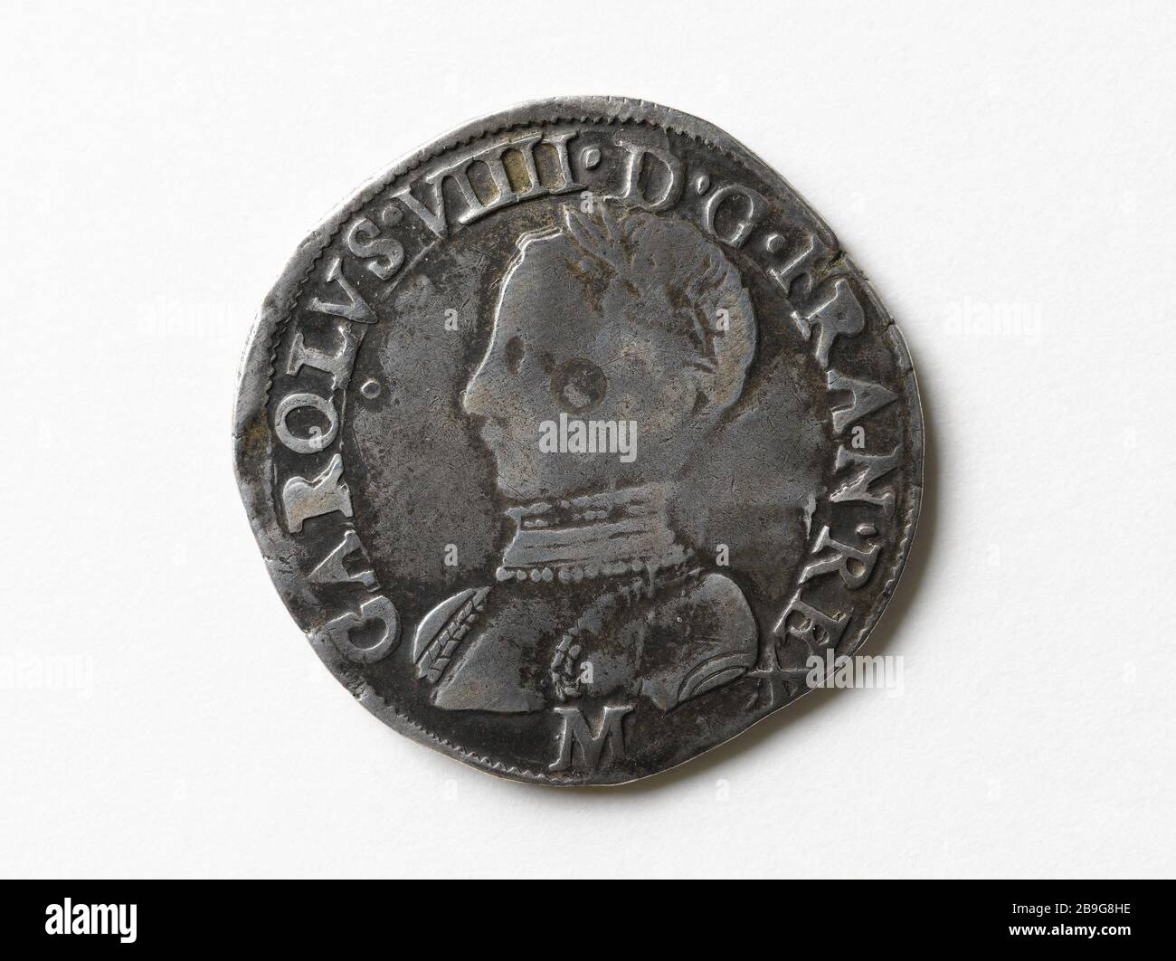 Teston Geld von Charles, 1563 Anonyme. Teston en argent de Charles IX (1550-1574), roi de France. Argent, 1563. Paris, musée Carnavalet. Stockfoto