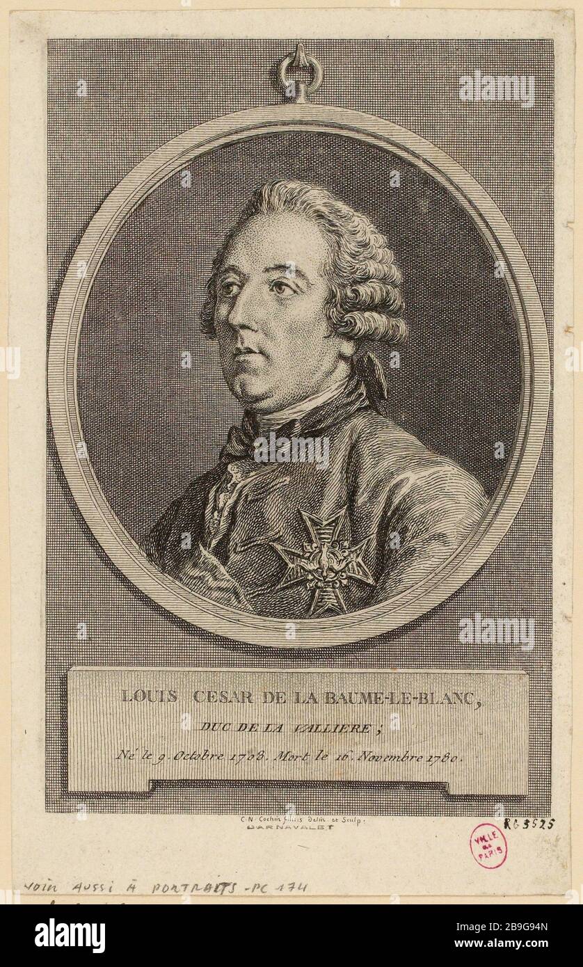 Louis-César de La Baume Le Blanc, Duc de La Valliere (1703-1780) (Dummy-Titel) Stockfoto