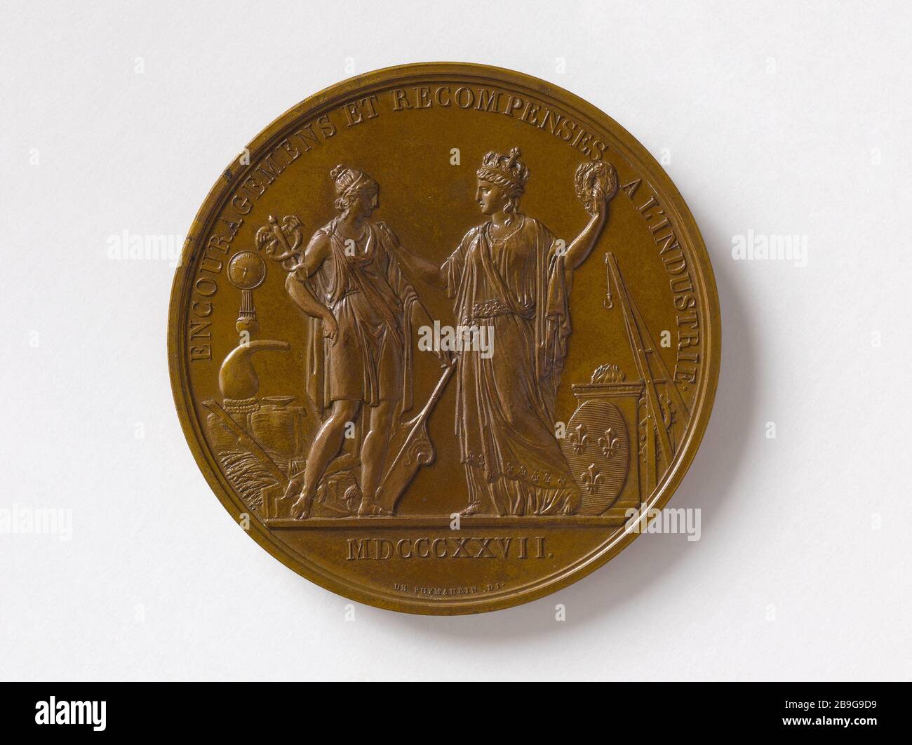 Krönung von Karl X. in Rheims, 29. Mai 1825 Armand-August Caqué (1793-1881). 'Acre de Charles X à Reims, 29 Mai 188'. Bronze, 182. Paris, musée Carnavalet. Stockfoto