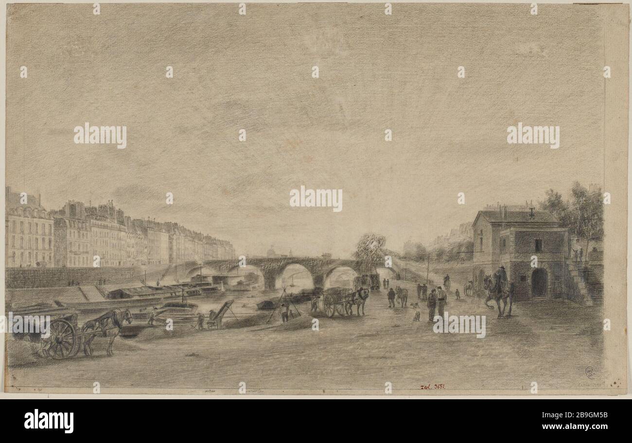 Der Pont Marie und der Quai des Celestins Stockfoto