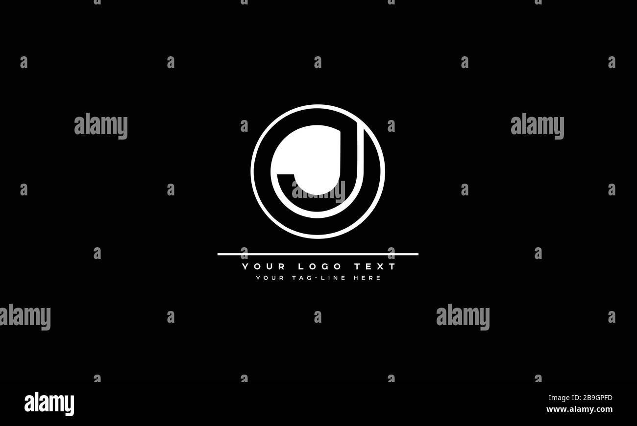 J, JJ Letter Logo Design mit kreativer moderner, trendiger Typografie Stock Vektor
