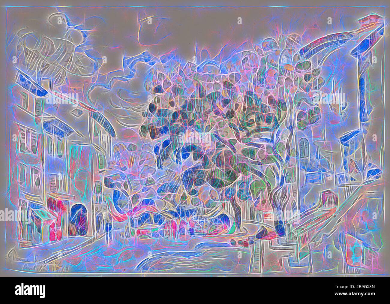 Paul Signac: Antibes, Paul Signac, 1918, Aquarell und Holzkohle auf verlegtem Papier, gesamt (primäre Unterstützung): 11 7/8 x 16 7/8 Zoll (30,2 x 42,9 cm) Stockfoto
