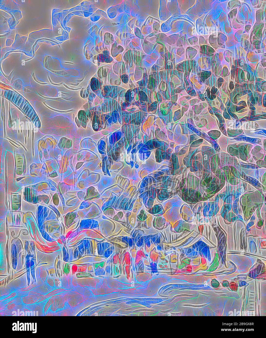 Paul Signac: Antibes, Paul Signac, 1918, Aquarell und Holzkohle auf verlegtem Papier, gesamt (primäre Unterstützung): 11 7/8 x 16 7/8 Zoll (30,2 x 42,9 cm) Stockfoto