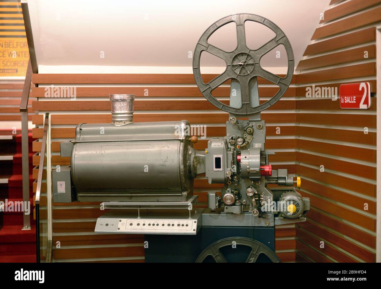 Vintage Filmprojektor oder Early Movie Projector Stockfoto