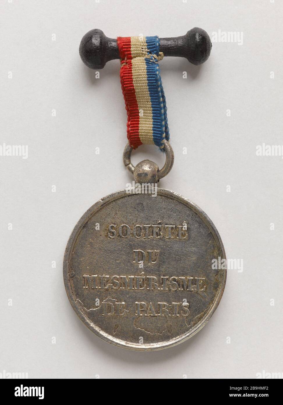 Franz Mesmer (1734-1815), österreichischer Mediziner, 1834 Maurice Valentin Borrel (1804-1882). Franz Anton Mesmer (1734-1815), médecin autrichien, 1834. Cuivre argenté. Paris, musée Carnavalet. Stockfoto