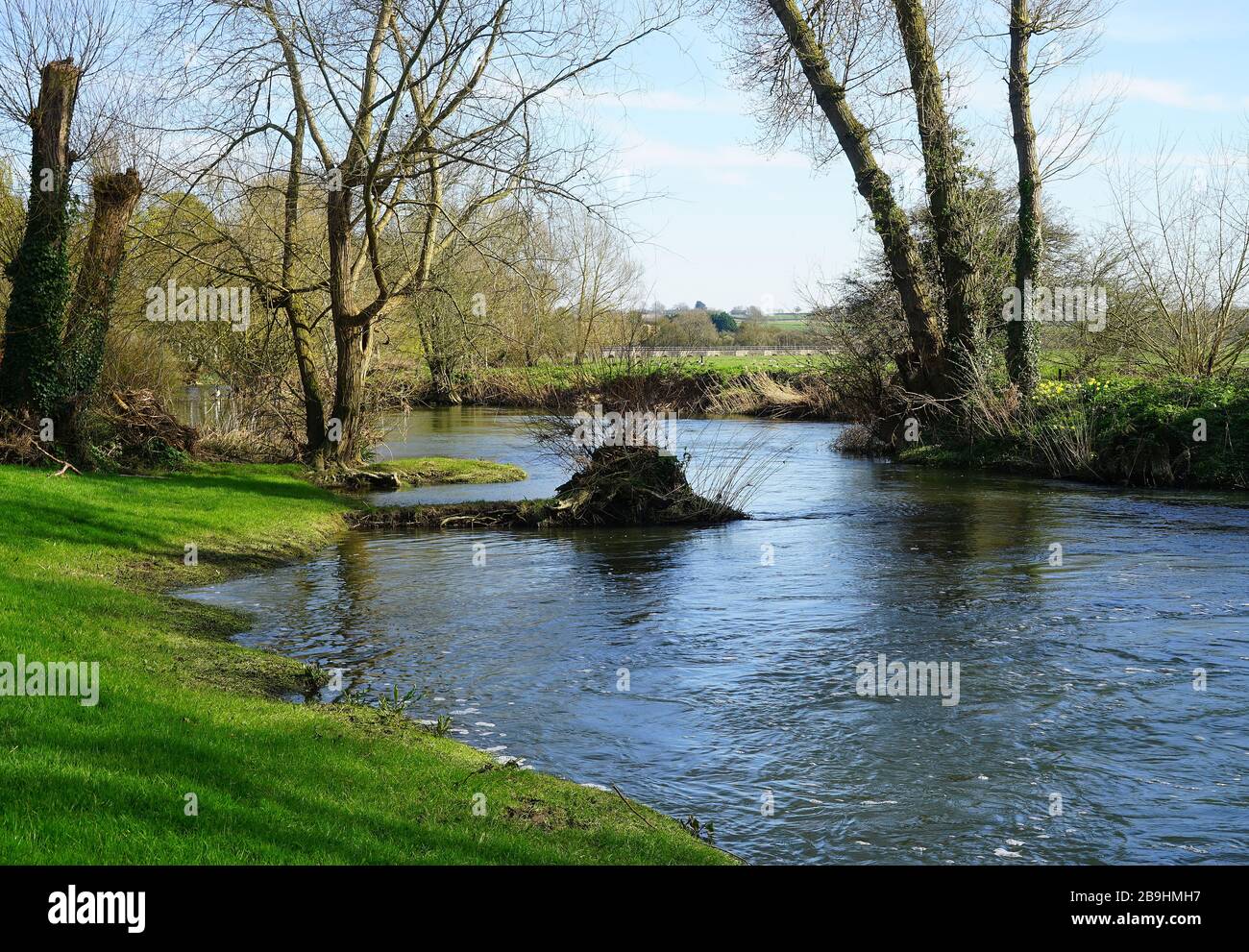Der Fluss Great Ouse in Harrold Stockfoto