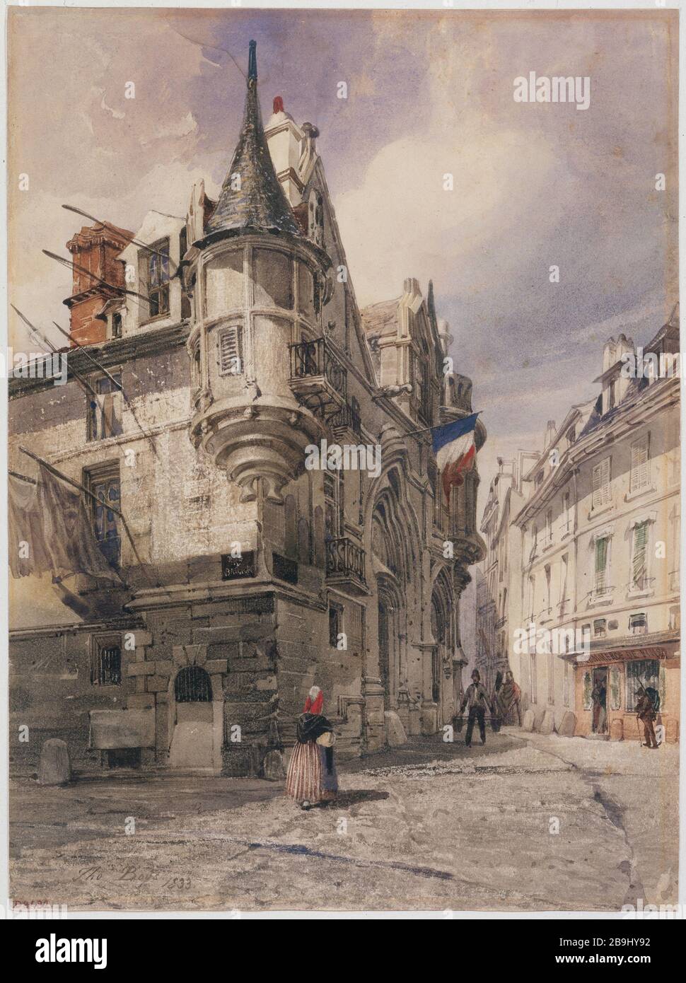 Die Hôtel de Sens Thomas Shotter Boys (1803-1874). "L'Hôtel de Sens". Aquarelle et gouache, 1834. Paris, musée Carnavalet. Stockfoto