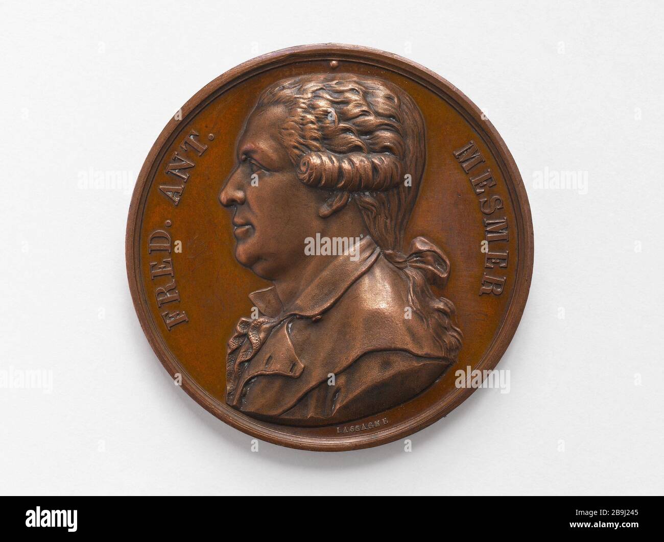 Franz Mesmer (1734-1815), österreichischer Mediziner, 1856 Lassagne. Franz Anton Mesmer (1734-1815), médecin autrichien, 1856. Bronze. Paris, musée Carnavalet. Stockfoto