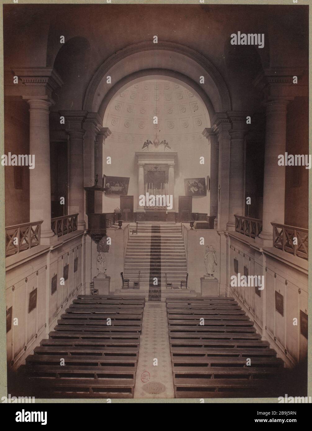 GEFÄNGNIS Sainte-PELAGIE, Kapelle NEF, 5. BEZIRK, PARISER Gefängnis Sainte-Pélagie, nef de la chapelle, Paris (Vème arr.). Im Jahr 1889. Photographie de Pierre Emonds. Paris, musée Carnavalet. Stockfoto
