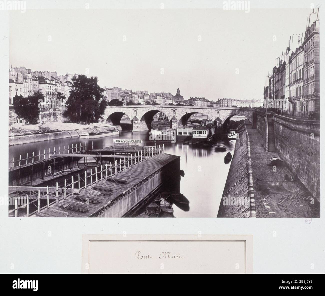PONT MARIE 'Pont Marie, numéro 536', Paris (Vème arr.). Photographie de Pierre Emonds. Paris, musée Carnavalet. Stockfoto