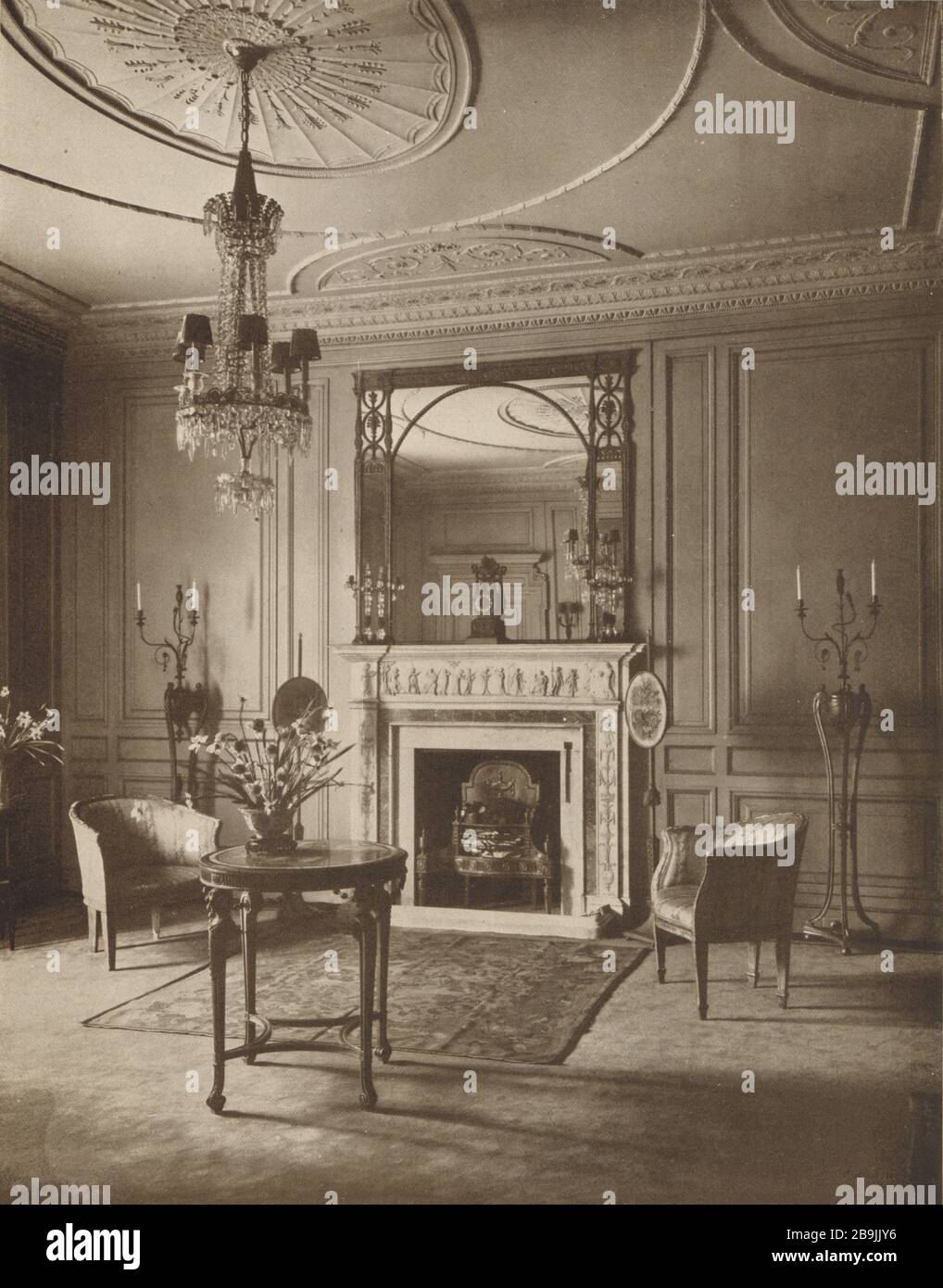 Empfangszimmer, Residenz, Henry P. Davison, 690 Park Avenue, New York. Walker & Gillette, Architekten (1919) Stockfoto