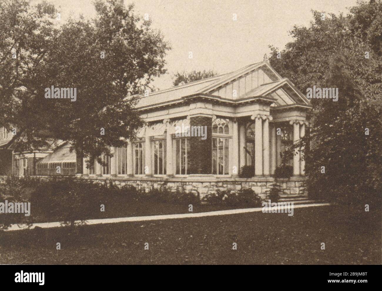 Wintergarten und Gewächshaus an der Residenz, W.P. Worth, Coatesville, Pennsylvania. Harold A. Caparn (1919) Stockfoto