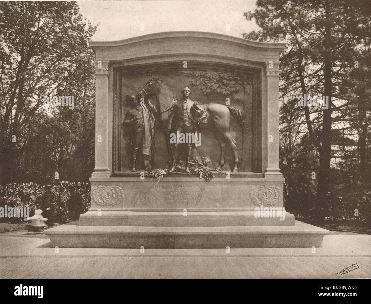 Lafayette Memorial, Prospect Park, Brooklyn, New York. Daniel Chester French, Bildhauer. Henry Bacon, Architekt (1922) Stockfoto