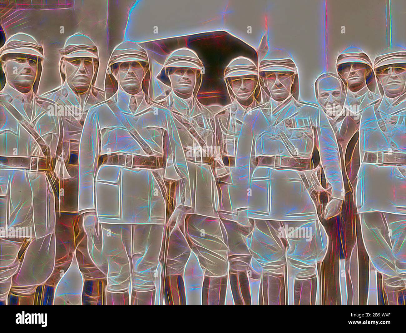 10/6/32 im Palast etc., Bagdad, Britische Offiziere. 1932, Irak, Bagdad Stockfoto