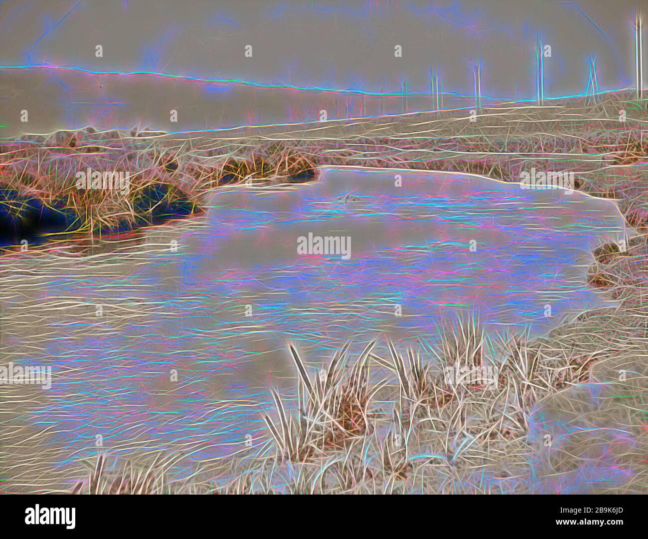 Anti Libanon. Rayak nach Damaskus. Quelle der Barada. (Fluss Abana.). 1920, Syrien, Damaskus Stockfoto