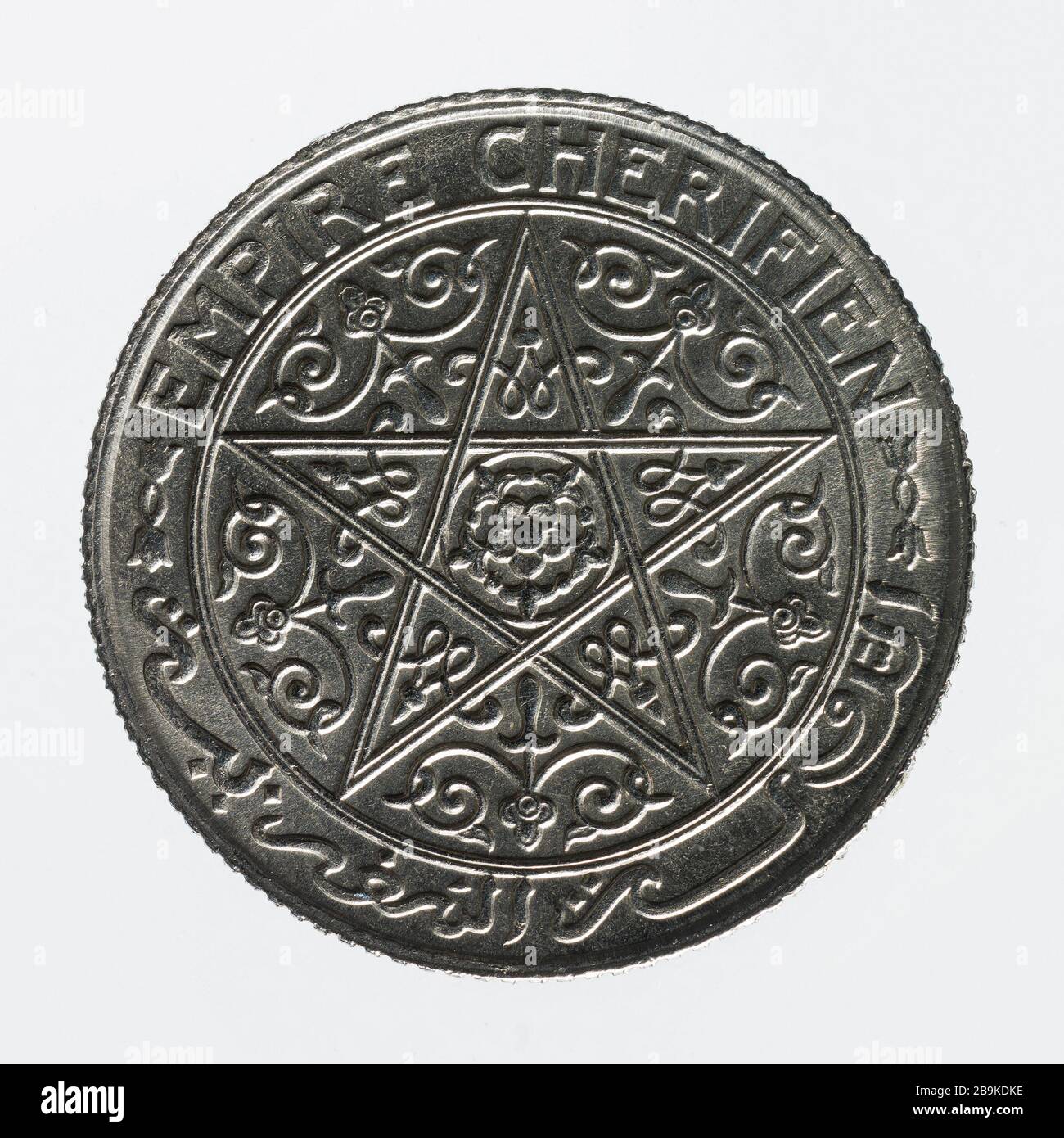 Nickel 50 Cent Stück französisches Protektorat Marokko, 1920-1921 pièce de 50 Centimes en Nickel du Protectorat français du Maroc, 1920-1921. Nickel. Entre 1920 und 1921. Paris, musée Carnavalet. Stockfoto