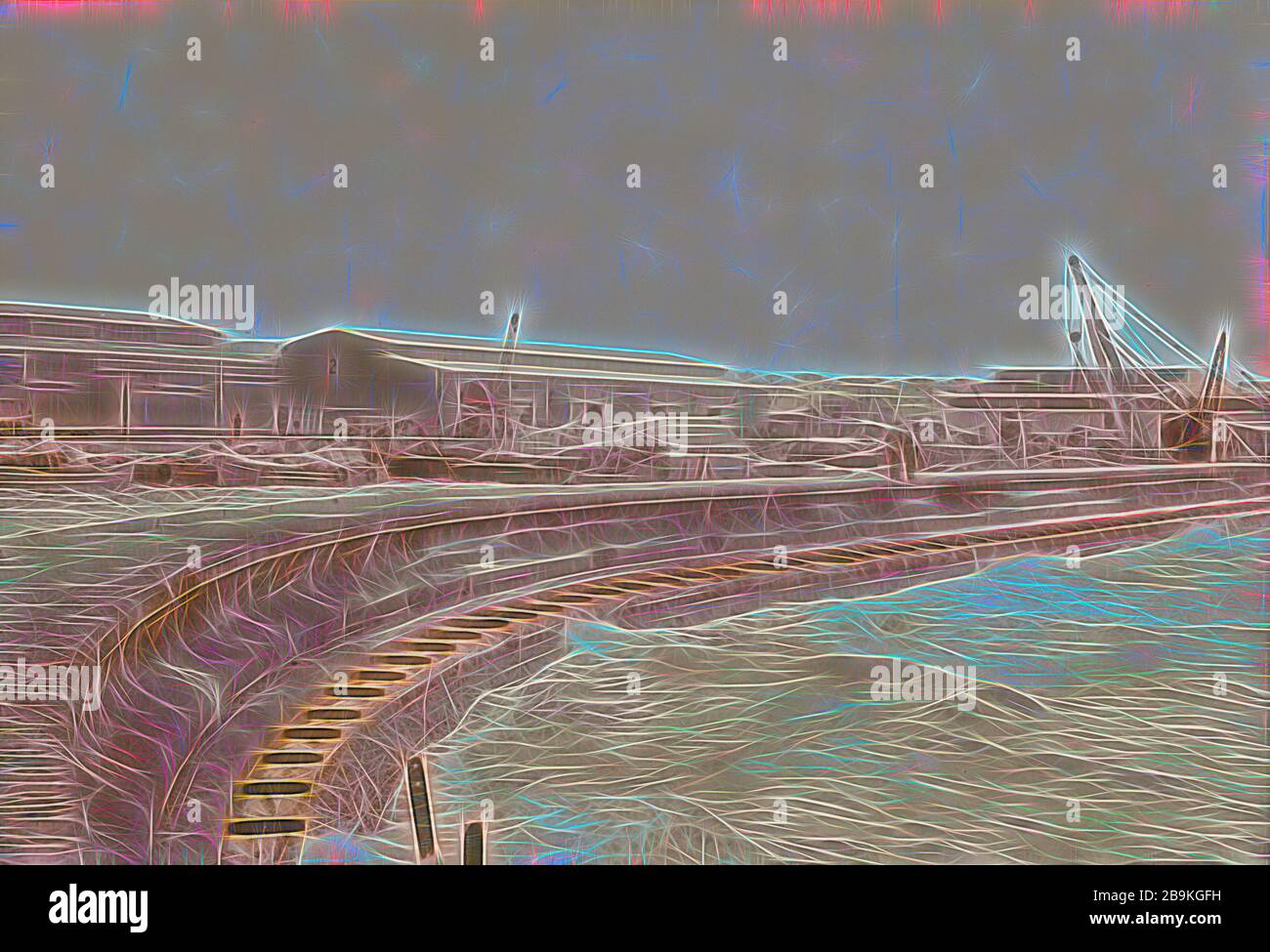 Tel Aviv Hafen. Von der Mole. 1939, Israel, Tel Aviv Stockfoto