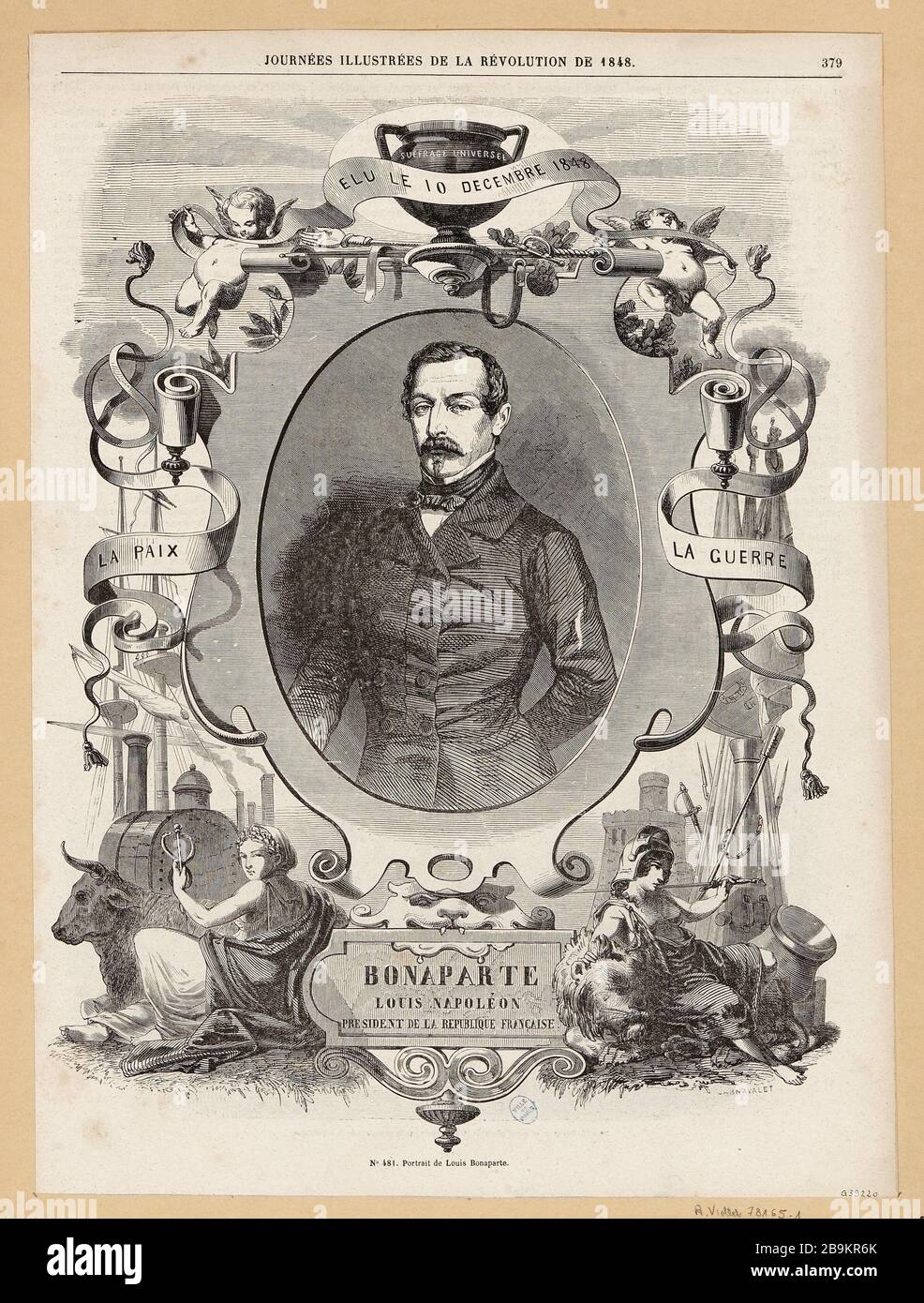 Louis Bonaparte Napoleon Präsident der französischen Republik Stockfoto