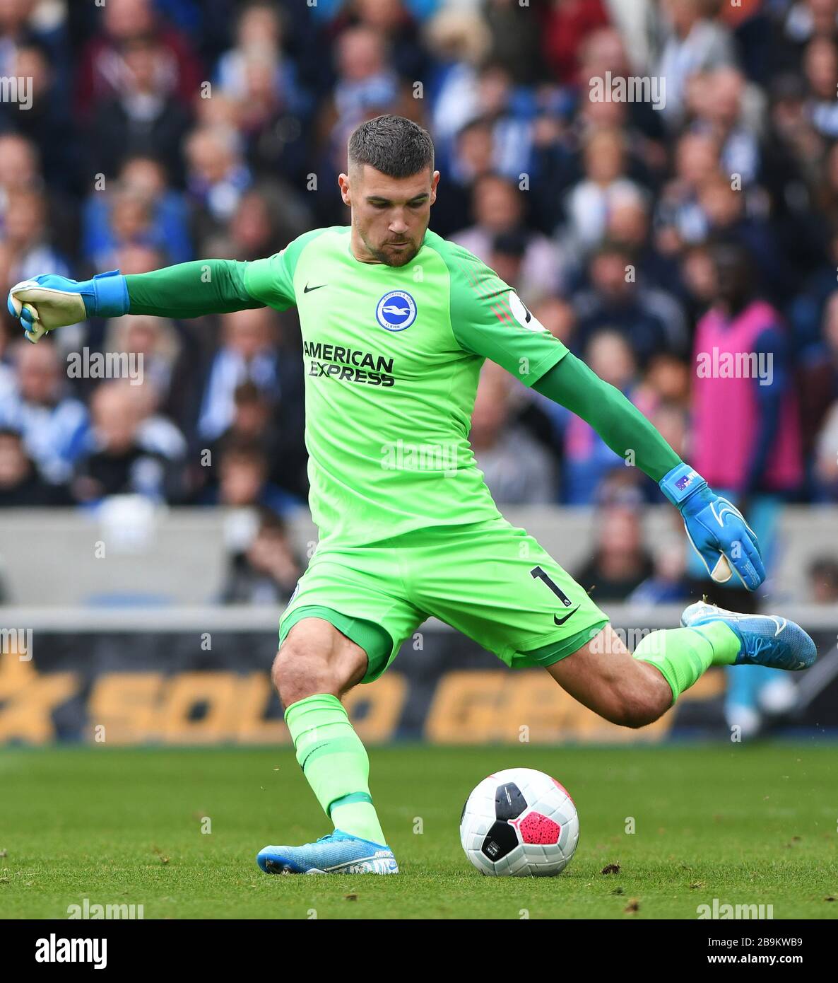 Matthew Ryan von Brighton und Hove Albion - Brighton & Hove Albion gegen Tottenham Hotspur, Premier League, Amex Stadium, Brighton, Großbritannien - 5. Oktober 2019 nur redaktionelle Verwendung - es gelten die Einschränkungen für DataCo Stockfoto