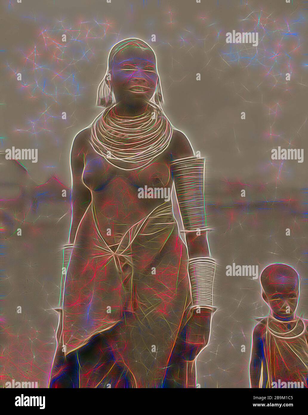 Tanganyika. Auf dem Weg nach longido. Ein Mädchen mit großen Ohren