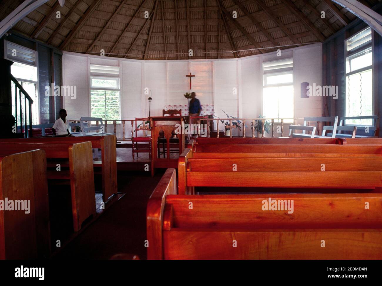 Tobago St Thomas Church Interior St Davids Anglican Parish Stockfoto