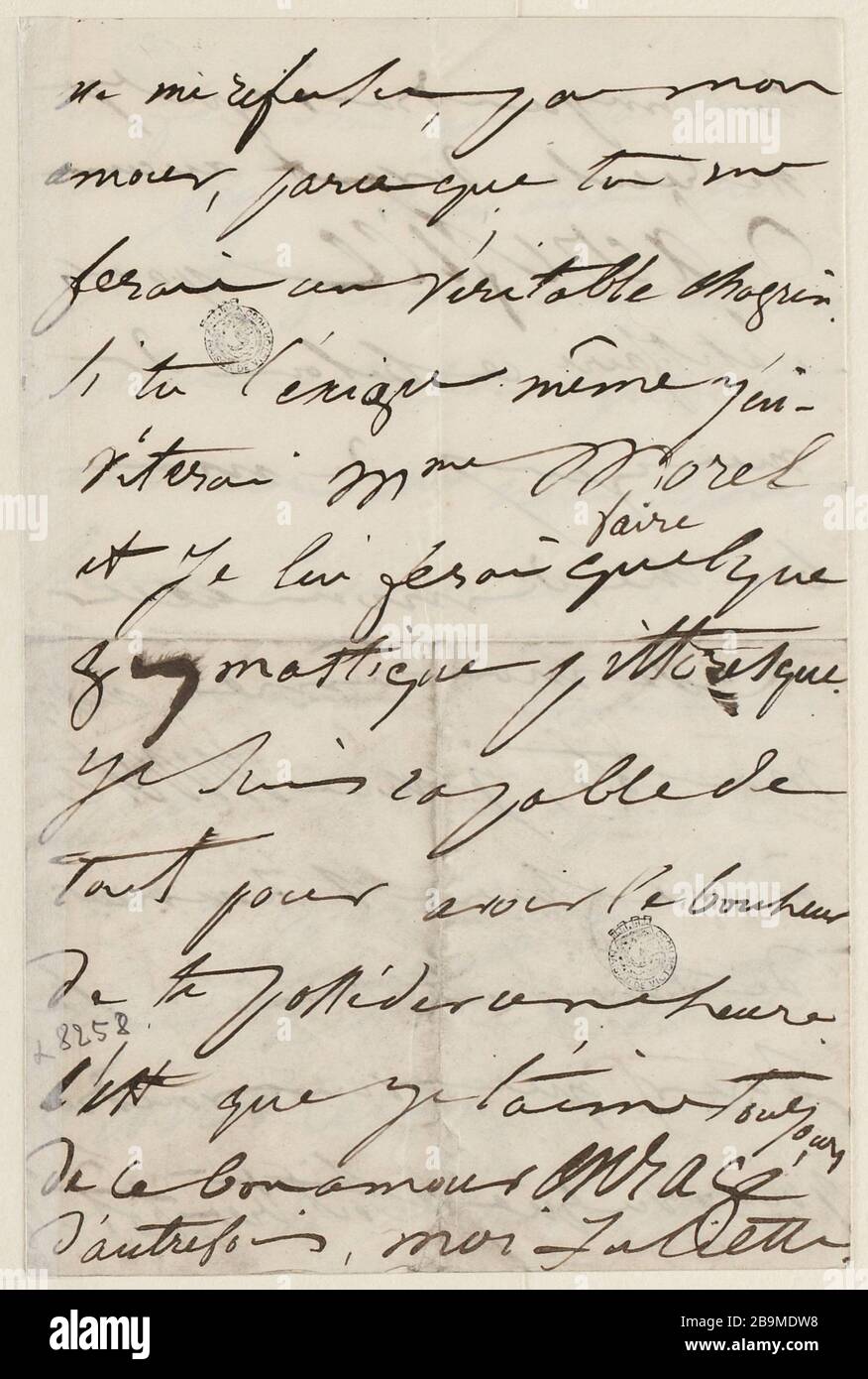 Juli Donnerstag Mittag [1849] Juliette Drouet a Victor Hugo; 26 Juillet jeudi midi [1849]; Maison Victor Hugo - Paris Stockfoto