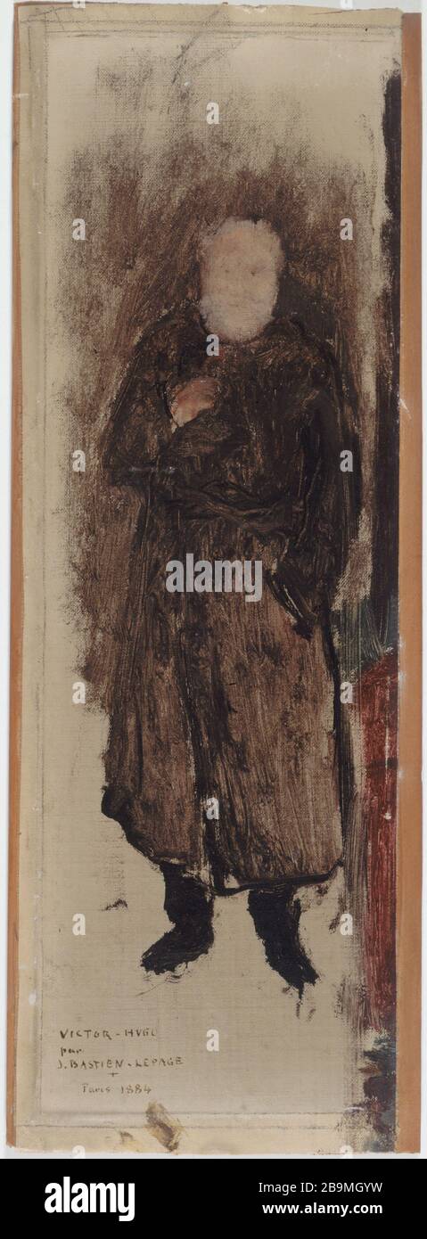 PORTRÄT VON VICTOR HUGO IN FOOT JULES BASTIEN-LEPAGE (1848-1884). "Portrait de Victor Hugo en pied". Huile sur toile. Paris, Maison de Victor Hugo. Stockfoto