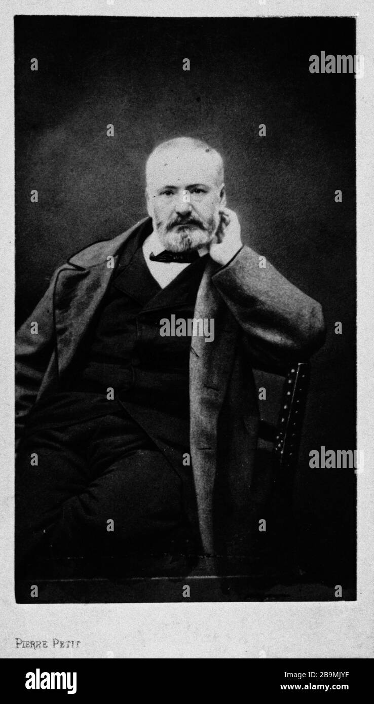 Victor Hugo Victor Hugo (1802-1885), écrivain français. 1861. Epreuve sur Papier albuminé. Photographie de Pierre Petit (1831-1909). Paris, Maisons de Victor Hugo. Stockfoto
