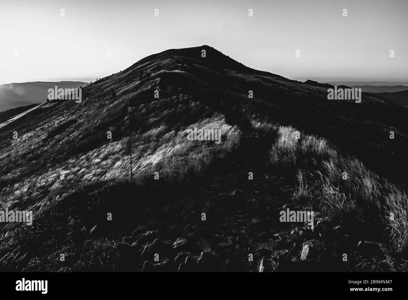 Blick von Carynska Polonyna im Bieszczady-Gebirge in Polen Stockfoto