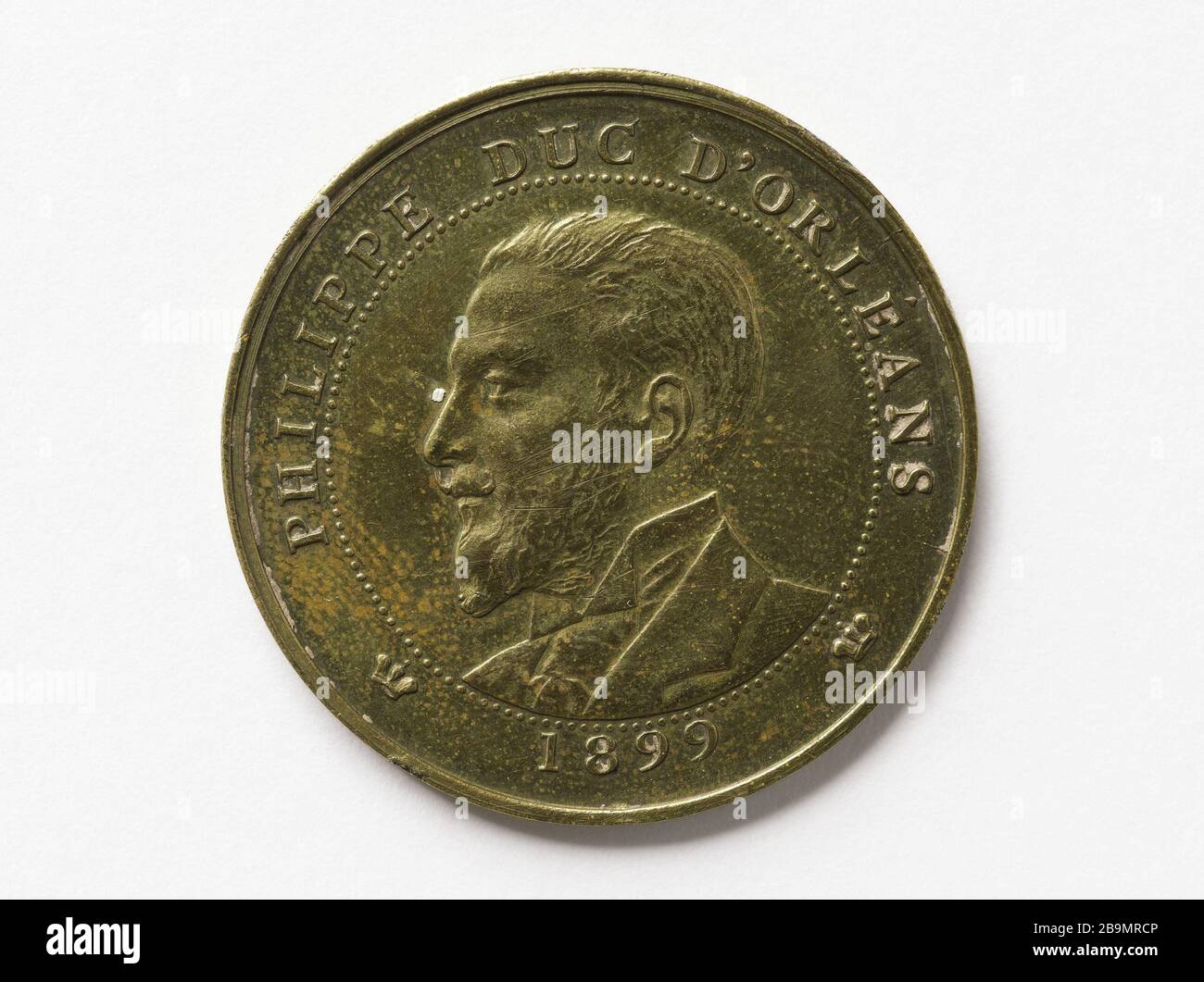 Louis Philippe Albert d'Orleans, Graf von Paris (1832-1894), Prinz Royal von Frankreich (1842-1848), 1899 Louis Philippe Albert d'Orléans, comte de Paris (1838-1894), Fürstin Royal de France (1842-1848), 1899. Cuivre, 1899. Paris, musée Carnavalet. Stockfoto